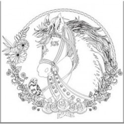 NIDART - Coloring Panel - 30x30 - Horse