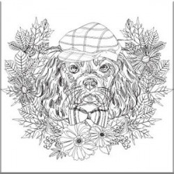 NIDART - Carton à Peindre - 30x30 - Chien 3