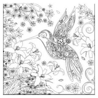 NIDART - Coloring Panel - 30x30 - Humming-Bird