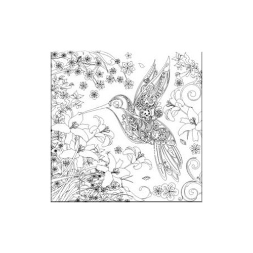 NIDART - Coloring Panel - 30x30 - Humming-Bird