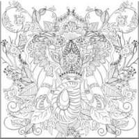 NIDART - Coloring Panel - 30x30 - Elephant