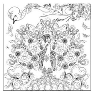 NIDART - Carton à Peindre - 30x30 - Paon 2