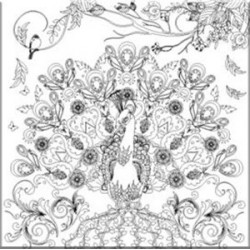 NIDART - Coloring Panel - 30x30 - Peacock 2