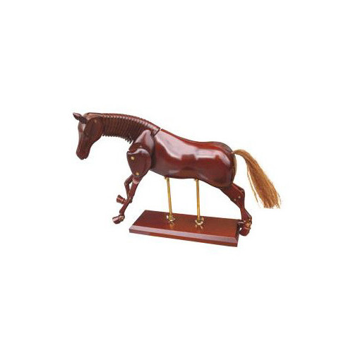 NIDART - Horse in Mahogany Wood - 30cm
