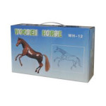 NIDART - Cheval en Bois de Mahogany - 30cm