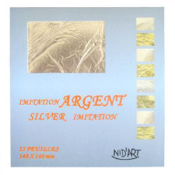 NIDART - Set of 25 Silver Sheets (Imitation)