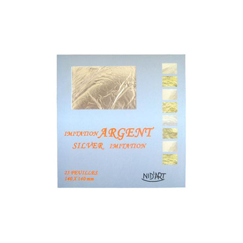 NIDART - Lot de 25 Feuilles d'Argent (Imitation)