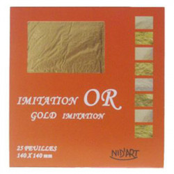 NIDART - Lot de 25 Feuilles d'OR (Imitation)