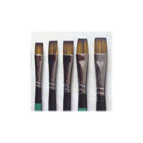 NIDART - Lagune - Synthetic Brush - Dark Golden Fiber - Flat - Acrylic, Watercolor & Oil