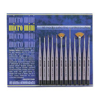 NIDART - Set of 12 Brushes - Micro Mini - Acrylic, Gouache & Watercolor