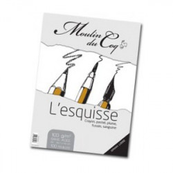 Moulin du Coq - "Bloc L'Esquisse" - With Spirals - 100 gsm - A4 Size