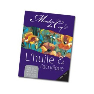 Moulin du Coq - "L'Huile et L'Acrylique" - Grain Toilé - 230 g/m²