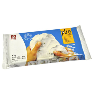 SIO-2 - Argile PLUS - Pâte Autodurcissante - 1kg - Blanc