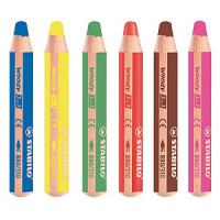 STABILO - Woody 3in1 - Set de 6 + 1 Taille-Crayon XXL