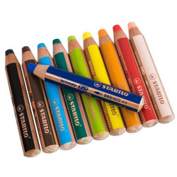 STABILO - Woody 3in1 - Pack of 10 + 1 XXL Sharpener