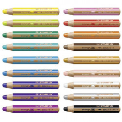 STABILO - Woody 3in1 - Set de 18 + 1 Taille-Crayon XXL + 1 Brush