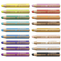 STABILO - Woody 3in1 - Set de 18 + 1 Taille-Crayon XXL + 1 Brush