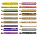 STABILO - Woody 3in1 - Pack of 18 + 1 XXL Sharpener + 1 Brush