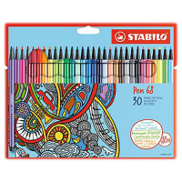 STABILO - Pen 68 - Feutres Fins / Moyens - 1MM - Set de 30