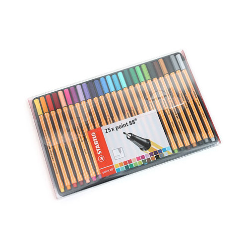 STABILO - Point 88 - Fine Felt - 0.4MM - Pack of 25 - Box