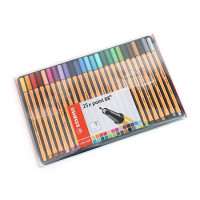 STABILO - Point 88 - Stylo-Feutres Fins - 0.4MM - Lot de 25 - Coffret