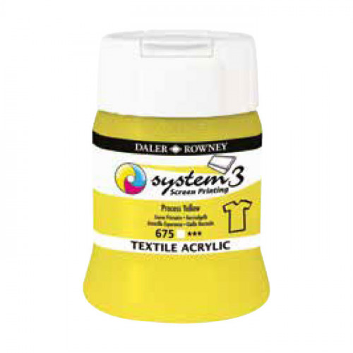 Daler-Rowney - System3 - Peinture Textile pour Sérigraphie - 12 Couleurs - 250ml