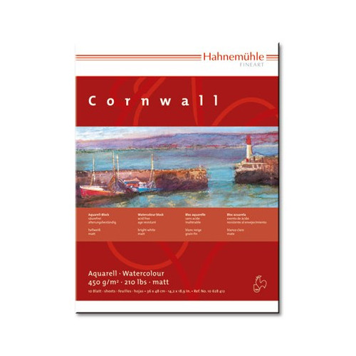 Hahnemühle - Cornwall - Grain Fin - Carton Aquarelle - 450 g/m² - 30 x 40 cm