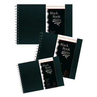 Hahnemühle - Black Books - Grain Torchon - Avec Spirales - 250 g/m²