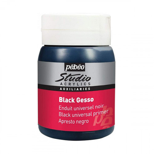 Pébéo - Gesso - 'Studio Acrylics' - Black - 500ml