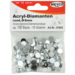 MEYCO - Strass Diamants en Acrylique - 8mm (130)