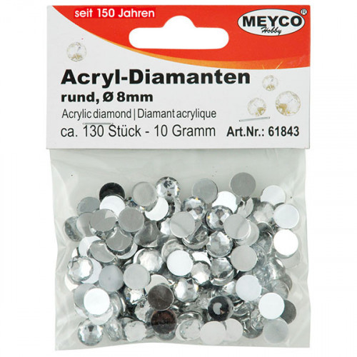 MEYCO - Strass Diamants en Acrylique - 8mm (130)