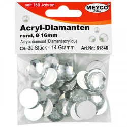 MEYCO - Strass Diamants en Acrylique - 16mm (30)