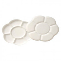 NIDART - Set of 2 Plastic Pallets - Flowers - 17cm