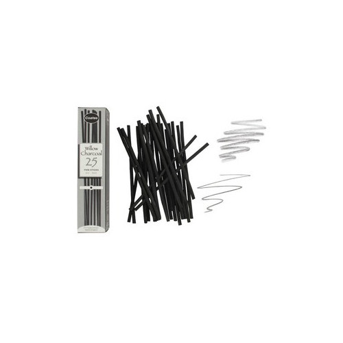 Willow Charcoal - Box of 25 Charcoal - 2-3mm - Miniature