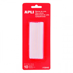APLI - Spare Hot Melt Sticks - 10 Sticks - 7,5mm x 10cm