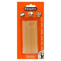 Cléopâtre - 12 x Recharges pour Pistolet à Colle - Extra Fort - Spécial Bois