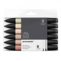 Winsor & Newton - ProMARKER - Set of 6 - SKIN TONES - SET 1