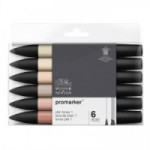 Winsor & Newton - ProMARKER - Set of 6 - SKIN TONES - SET 1