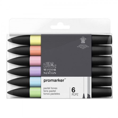 Winsor & Newton - ProMARKER - Set de 6 - TONS PASTEL