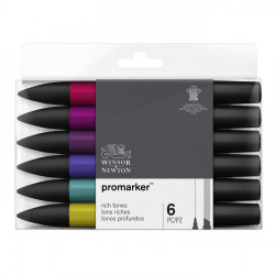 Winsor & Newton - ProMARKER - Set de 6 - TONS RICHE