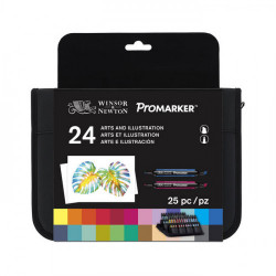 Winsor & Newton - ProMARKER - Trousse de 24 - ARTS ET ILLUSTRATION