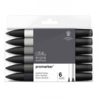 Winsor & Newton - ProMARKER - Set of 6 - NEUTRAL TONES