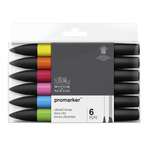 Winsor & Newton - ProMARKER - Set of 6 - VIBRANT TONES