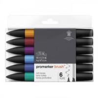 Winsor & Newton - BrushMARKER - Set of 6 - RICH TONES