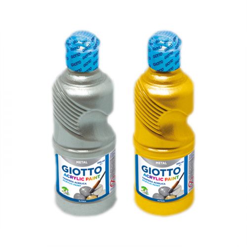 GIOTTO - Acrylic Paint - Metallic - Gold / Silver - 250ml Bottle