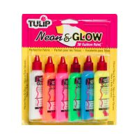 TULIP - 3D Paint - All Types of Surfaces - Lot of 6 x 37ml - Neon & Glow