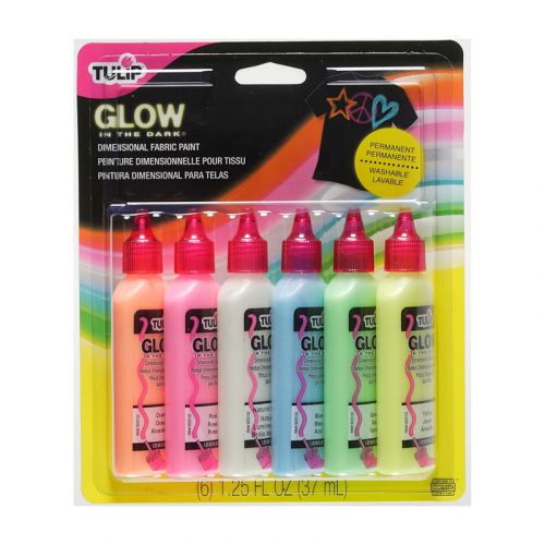 TULIP - Peinture 3D - Multi-Surfaces - Lot de 6 x 37ml - Glow