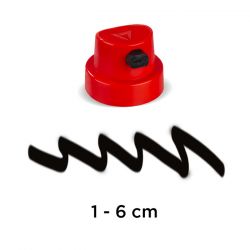 MOLOTOW - Sray CAP - 9015 - Flat Jet "Artist 2" (Red / Black) - Wide Jet - By Unit & Bag of 100