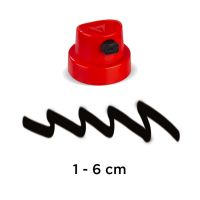 MOLOTOW - Sray CAP - 9015 - Flat Jet "Artist 2" (Red / Black) - Wide Jet - By Unit & Bag of 100
