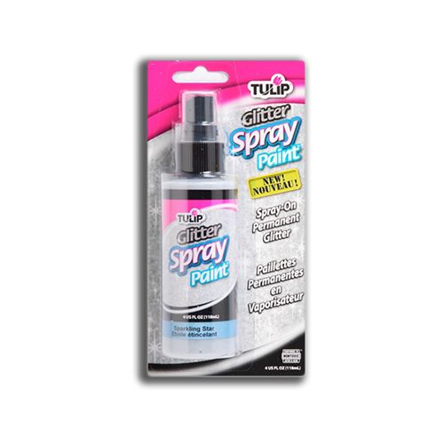TULIP - Fabric Spray - Paillettes en Spray pour Tissus - 4OZ - Sparkling Star (Argent Scintillant)